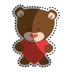 cute bear teddy icon vector illustration design