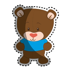 cute bear teddy icon vector illustration design
