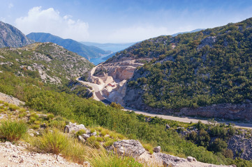 Road to Bay of Kotor. Balkans, Montenegro
