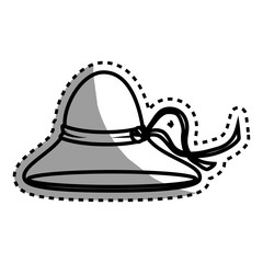 beach female hat icon vector illustration design