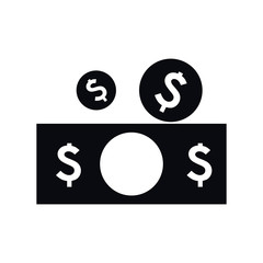 money bill coins symbol vector icon illustration