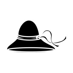 beach female hat icon vector illustration design
