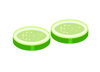cucumber slice for hamburger vector symbol icon design.