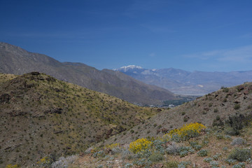 Desert mountains after the drought