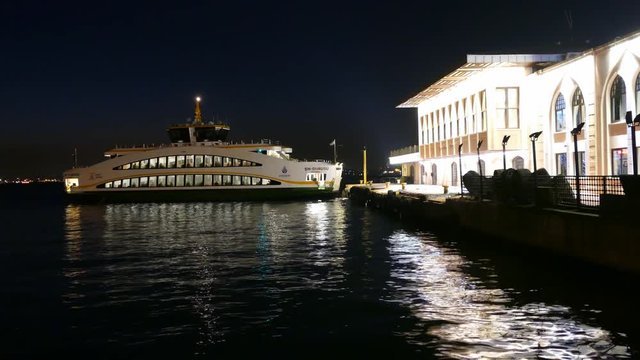 istanbul turkey kadikoy Steamboat passenger sea evening