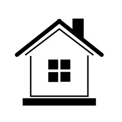 Silhouettes of house. Isolated on white