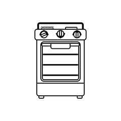 stove household appliance icon vector illustration graphic design