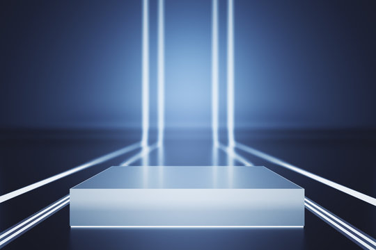 Light rectangular pedestal