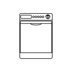 dryer machine household appliance vector icon illustration