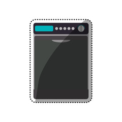 dryer machine household appliance vector icon illustration