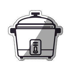 rice cooker household appliance vector icon illustration