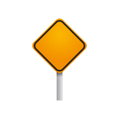 traffic sign danger warning blank vector icon illustration