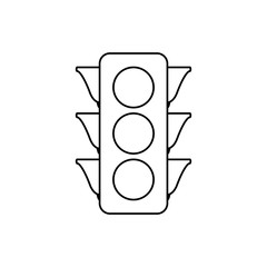 semaphore traffic light post vector icon illustration