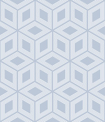 Seamless op art pattern. 3D optical illusion. Geometric texture.