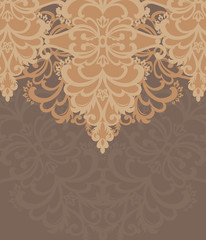 Background with floral ornament. Vector illustration.