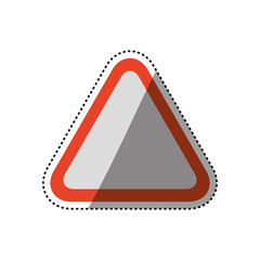 caution sign blank vector icon illustration colored