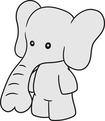 kleiner süßer baby elefant kind niedlich gemalt
