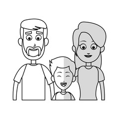 happy family icon over white background. vector illustration