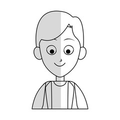 Obraz na płótnie Canvas happy boy cartoon icon over white background. vector illustration