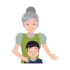 grandmother elder person babysitter vector icon illustration