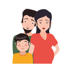 couple family pregnancy and kid vector icon illustration