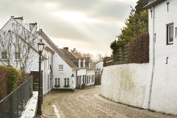 Historic city of Thorn known for its white houses