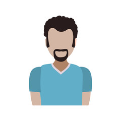 adult male avatar faceless vector icon illustration