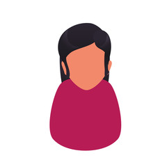 female young faceless avatar icon vector illustration