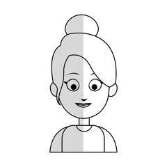 happy woman cartoon icon over white background. vector illustration