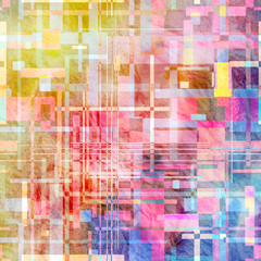 Fototapeta premium abstract watercolor geometric background