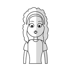 happy woman cartoon icon over white background. vector illustration