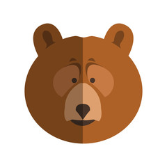 bear cartoon icon over white background. colorful design. vector illustration