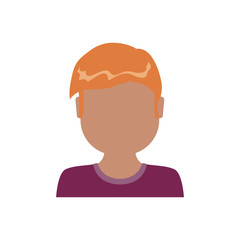 kid child boy avatar faceless vector illustration icon