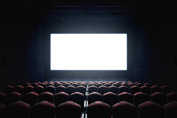 Naklejka premium Blank cinema screen