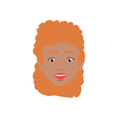 female woman adult young head vector icon illustration
