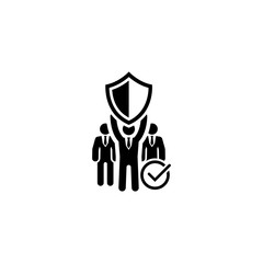 Private Security Icon. Flat Design.