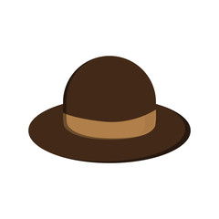 hat accessory icon over white background. vector illustration
