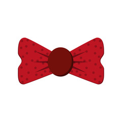 red bow tie icon over white background. colorful design. vector illustration