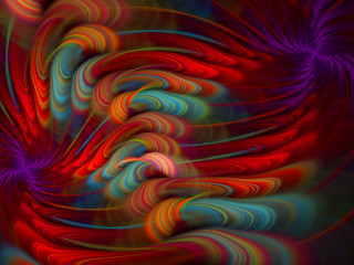  Bright Pinnate Background    - Fractal Art  