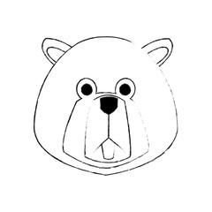 beaver cute animal cartoon icon image vector illustration design 