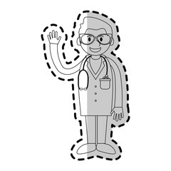 medical doctor cartoon icon image vector illustration design 