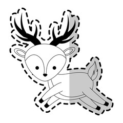 deer cute animal cartoon icon image vector illustration design 