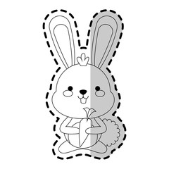 rabbit or bunny cute animal cartoon icon image vector illustration design 