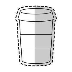 coffee disposable cup icon image vector illustration design 