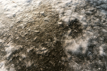 surface of a frozen lake