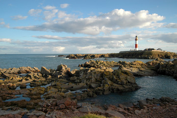 Fototapeta na wymiar Buchan Ness Lighthouse, Peterhead