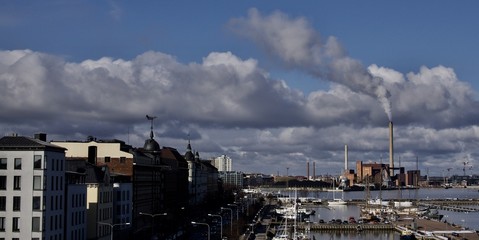 Fototapeta na wymiar The view of Hakaniemi, Helsinki, Finland