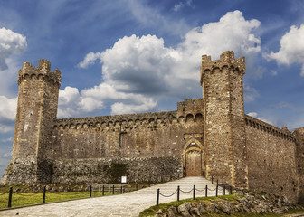 Fototapeta na wymiar Medieval castle in Montalcino. Tuscany, Italy