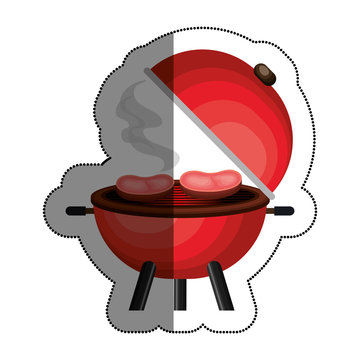 bbq grill delicious food vector illustration design