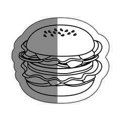 delicious burger fast food vector illustration design